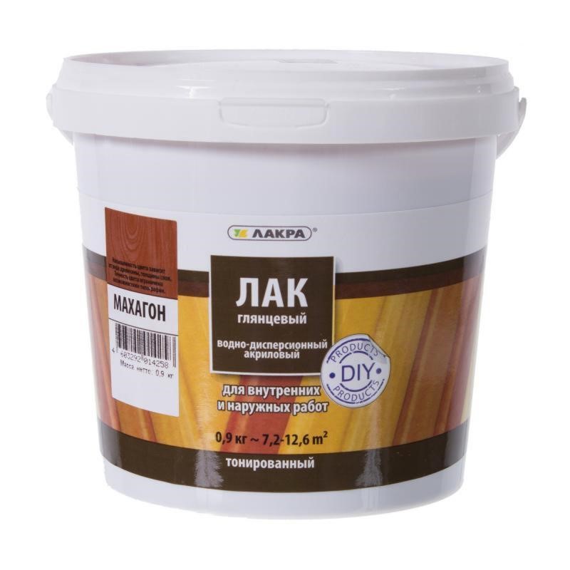 Лак в/д "Лакра" тонированный Махагон 0,9 кг
