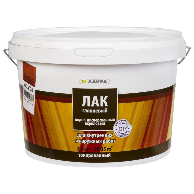 Лак в/д "Лакра" тонированный Махагон 2,5 кг
