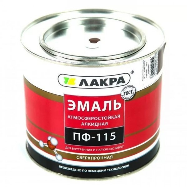 Эмаль ПФ-115 "Лакра" оранжевый 1 кг