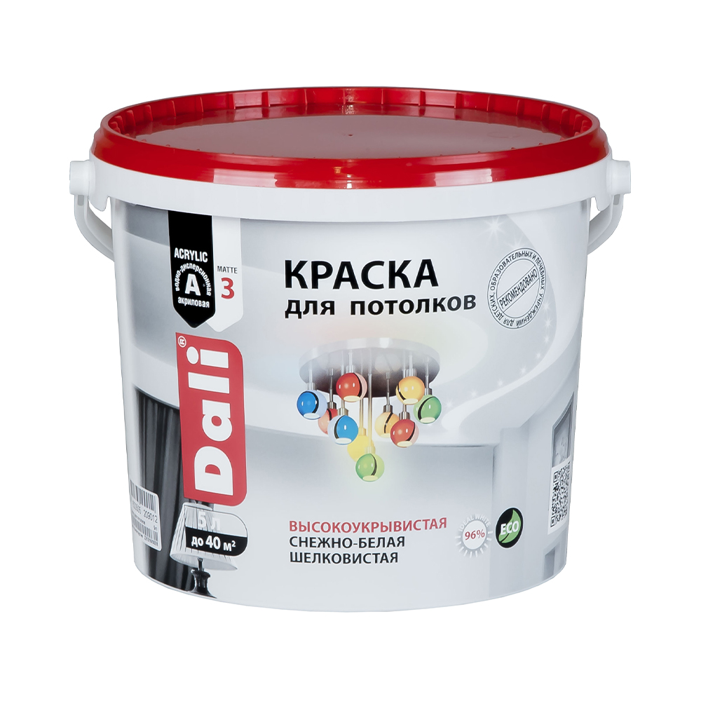 Краска "Dali" для потолков снежно-белая 5 л