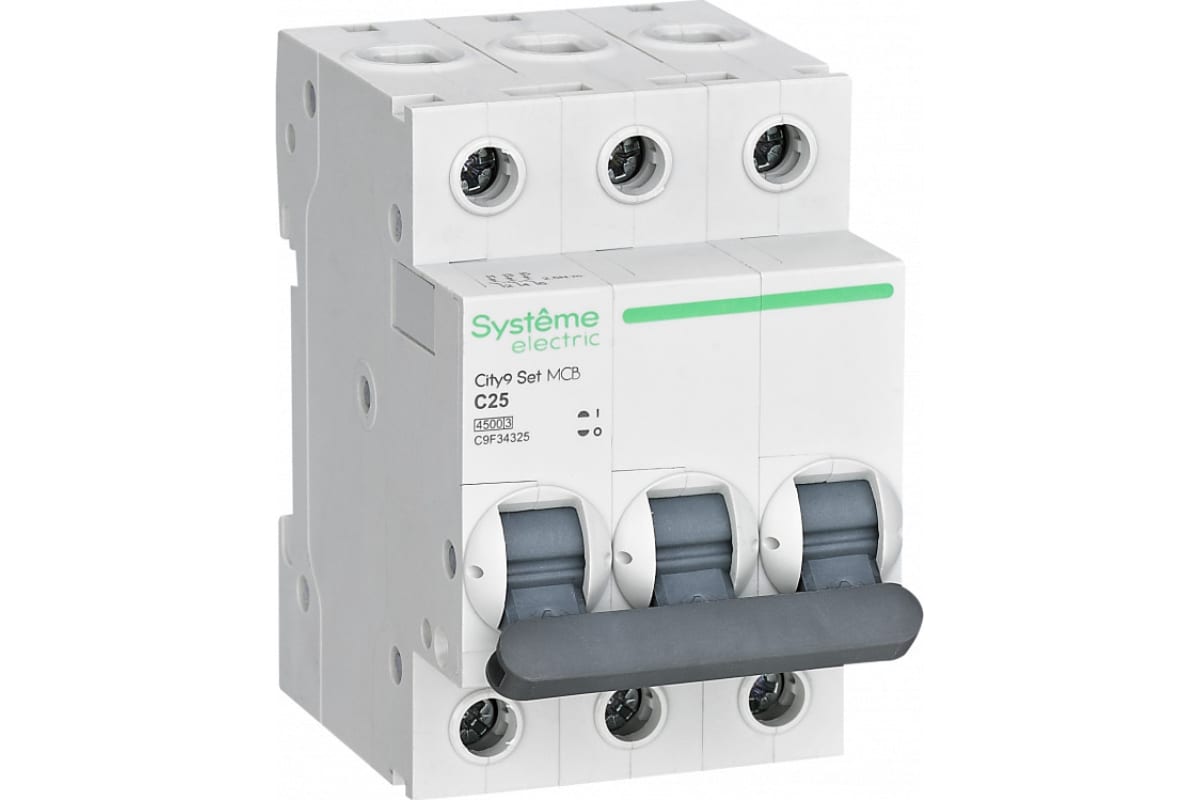 Выключатель автоматический SYSTEME ELECTRIC City9 Set 3п 25А С IP20 4.5кА