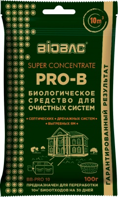 Средство "BIO BAC" для септиков и выгребных ям 100гр. BB-PRO 10