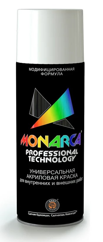 Краска аэрозольная "Monarca" белый матовый