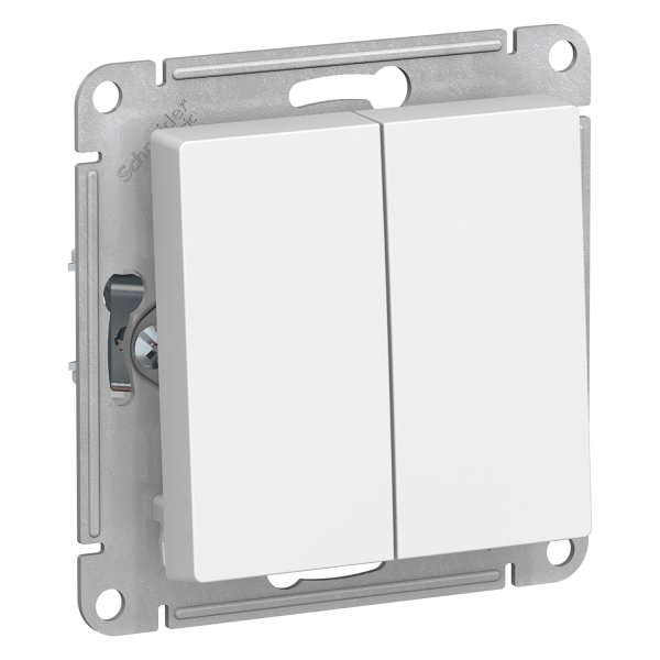 Механизм переключателя проходного СП SYSTEME ELECTRIC Atlas Design 2-кл 10А IP20 белый