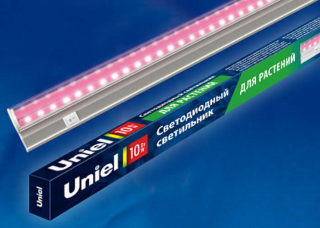 Светильник для растений UNIEL ULI-P20-10W-SPSB 10Вт IP40 линейный 560x22x34мм