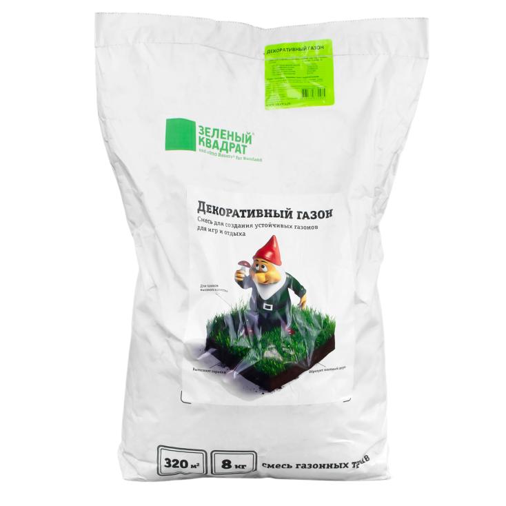 Газон декоративный 8кг Зеленый квадрат