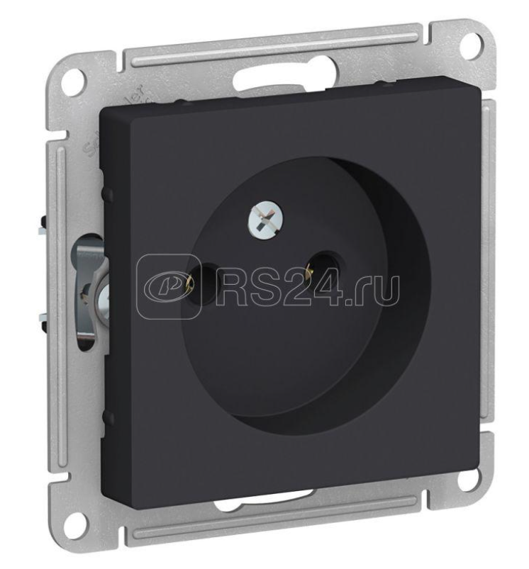 Механизм розетки СП SYSTEME ELECTRIC Atlas Design 1-м 16А IP20 б/з, карбон