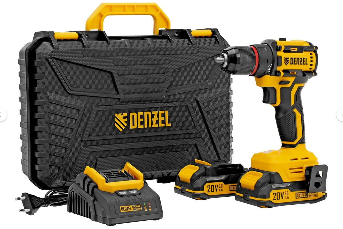 Дрель-шуруповерт аккум."Denzel" CDH-BL-20, Li-Ion, 20 В