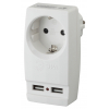 Разветвитель ЭРА SP-1e-USB-W на 1 роз + 2USB 16А IP20  с/з, белый