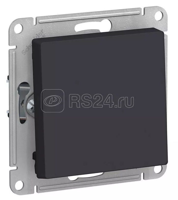 Механизм выключателя СП SYSTEME ELECTRIC Atlas Design 1-кл 10А IP20 с самовозвратом, карбон