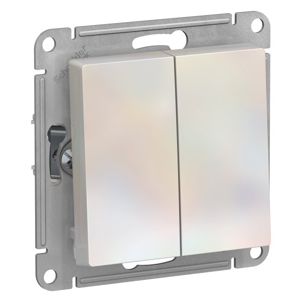 Механизм переключателя проходного СП SYSTEME ELECTRIC Atlas Design 2-кл 10А IP20 жемчуг