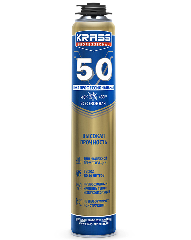 Пена монтажная проф. "Krass" V50 725 мл