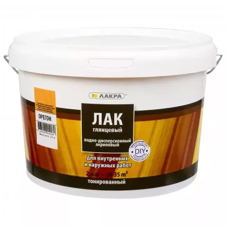 Лак в/д "Лакра" тонированный Орегон 2,5 кг