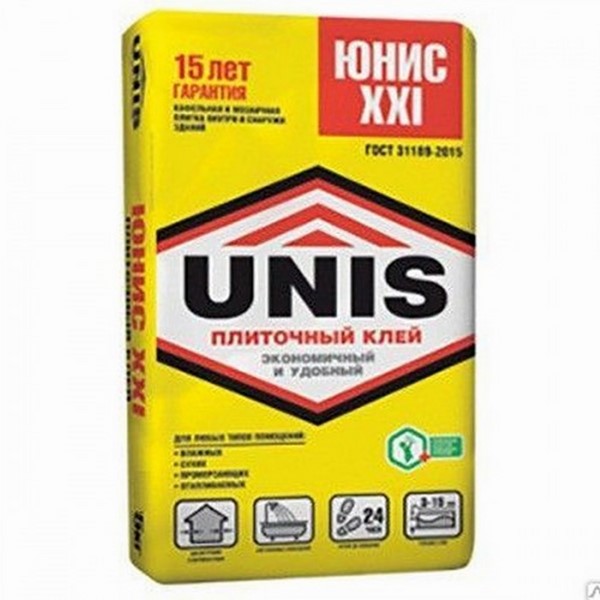 Клей для плитки "Юнис" XXl 25 кг.( 48 шт./пал)
