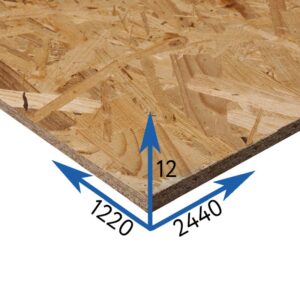 OSB-3 1220 х 2440 х 12 мм влагостойкая шлифованная