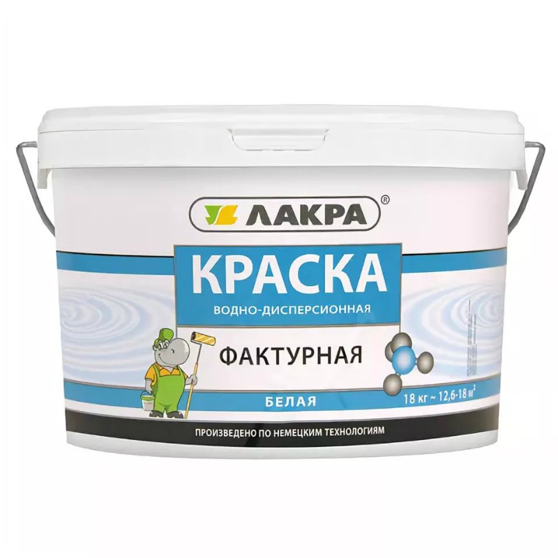 Краска "Лакра" фактурная Белая 18 кг