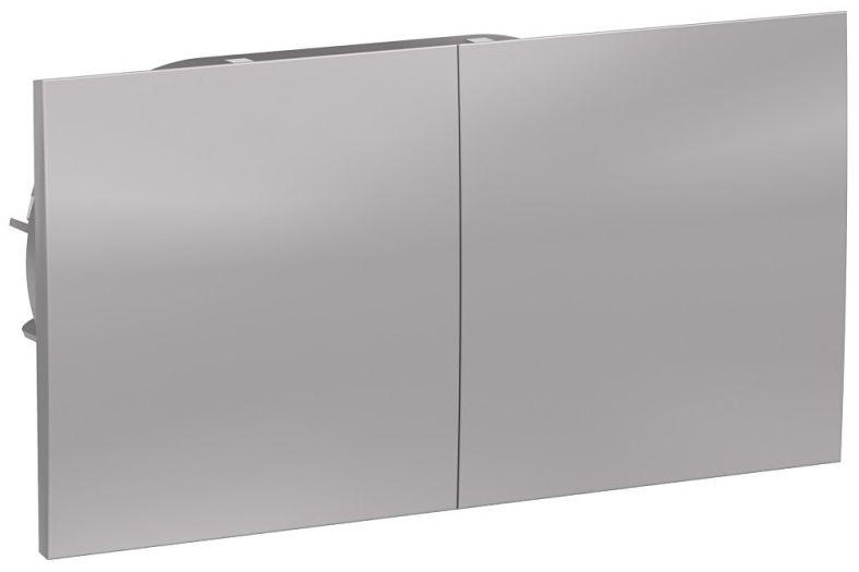 Розетка СП SYSTEME ELECTRIC Atlas Design 2-м 16А IP20 с/з, защ.шторки, с крышкой, алюминий