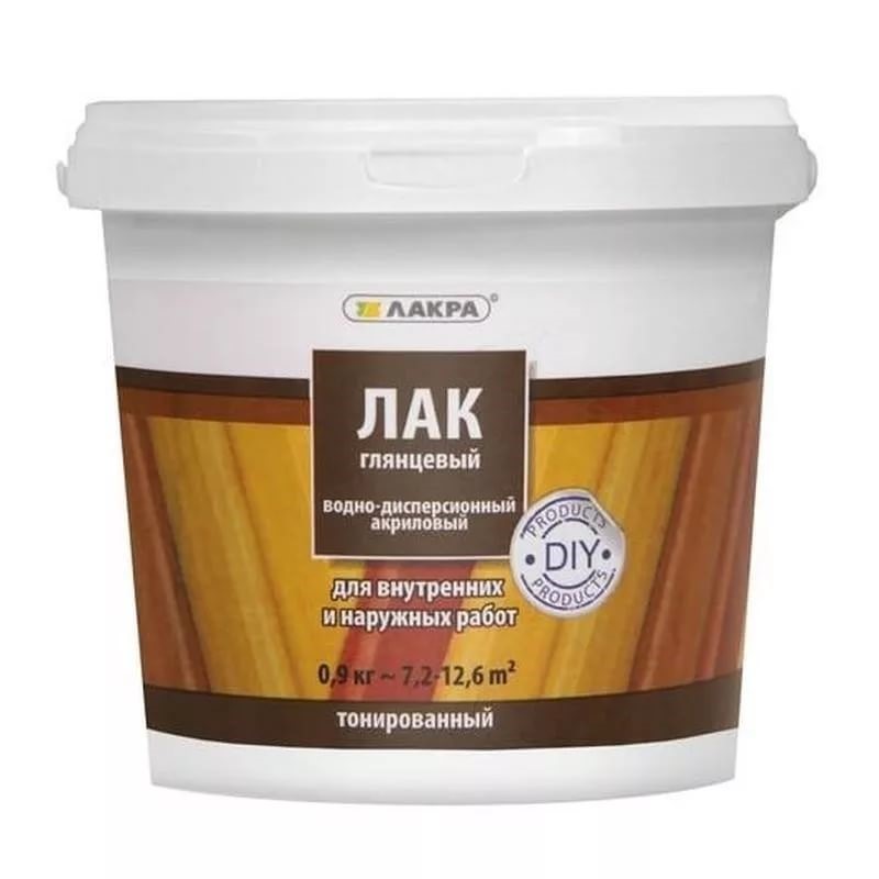 Лак в/д "Лакра" тонированный Орех  0,9 кг