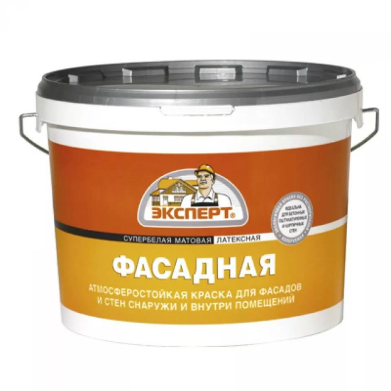 Краска "Эксперт" фасадная Супербелая 14 кг