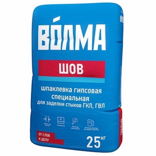Шпатлёвка гипсовая "Волма" Шов для заделки стыков ГКЛ, ГВЛ 20 кг. (63 шт./под.)