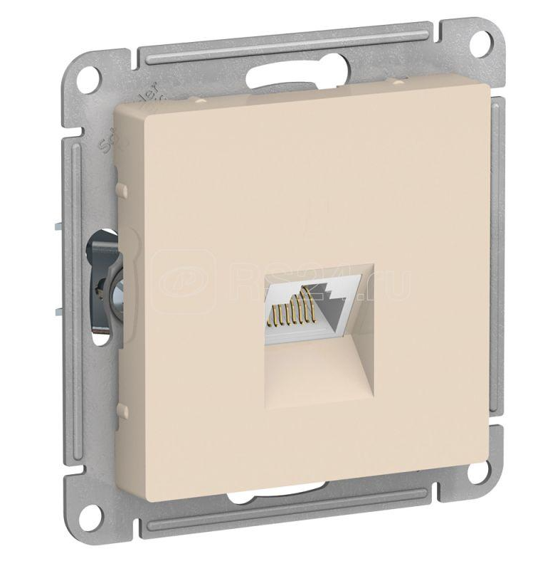 Механизм розетки компьютерной СП SYSTEME ELECTRIC Atlas Design 1-м RJ45 бежевый