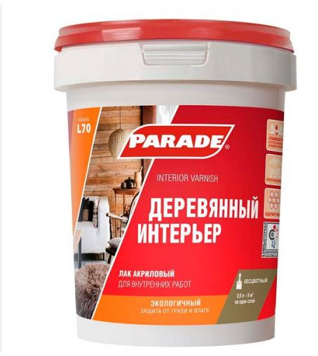 Лак интерьерный "Parade" L70 глянцевый 0,9 л