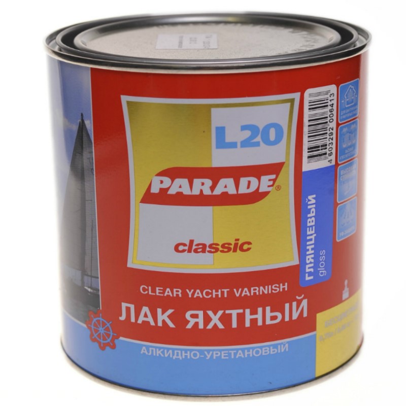 Лак яхтный "Parade" L20 глянцевый 0,75 л