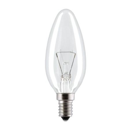 Лампа накаливания PHILIPS 40Вт IP20 E14 3000К свеча