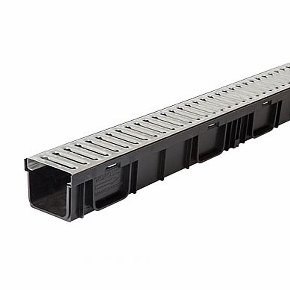 Комплект Gidrolica Light DN100 лоток H96 стальная реш. (116х96х1000) мм кл.А15
