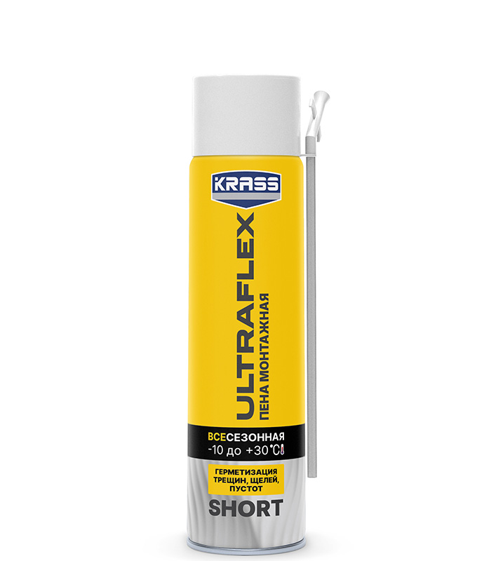 Пена монтажная бытовая "Krass" Ultraflex Short 350 мл