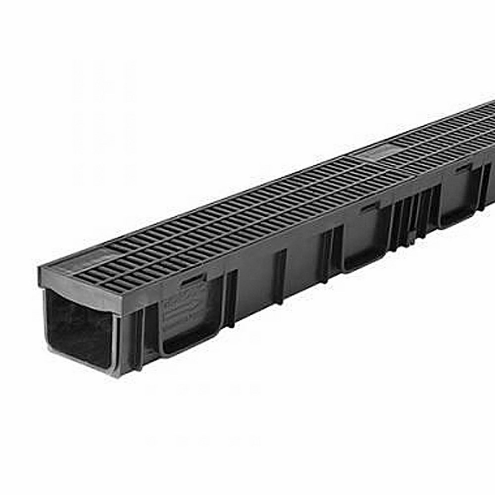 Комплект Gidrolica Light DN100 лоток H96 пластик решетка (116х96х1000мм) кл.А15