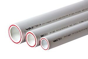 Труба PP-FIBER "Valtec" стекловолокно  ? 20 мм. PN 20, Белая. Полипропилен