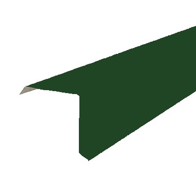 Планка торцевая (фронтона) 95 х 120 х 2000; Оц 0.40 зеленый (RAL 6005) в пленке