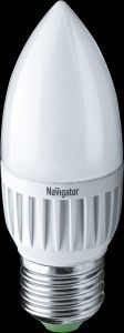 Лампа светодиодная NAVIGATOR 7Вт IP20 E27 2700К свеча
