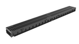 Комплект Gidrolica Light DN100 лоток H55 решетка пластик (115х55х1000) кл. А15