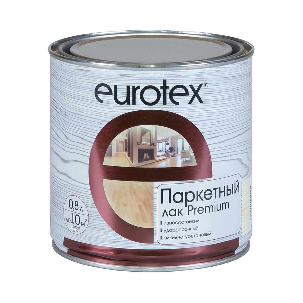 Лак паркетный "Eurotex" премиум полуматовый 0,8 л