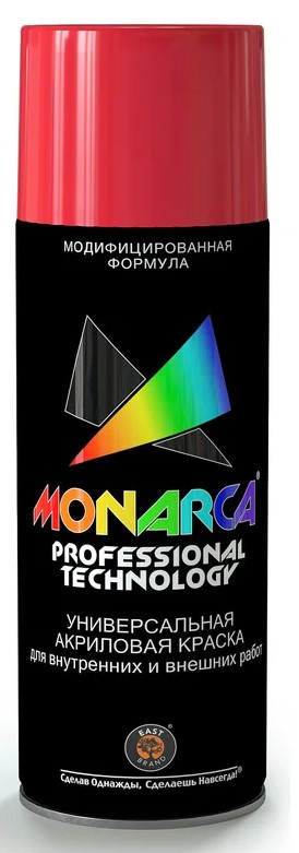 Краска аэрозольная "Monarca" светофорно-красный