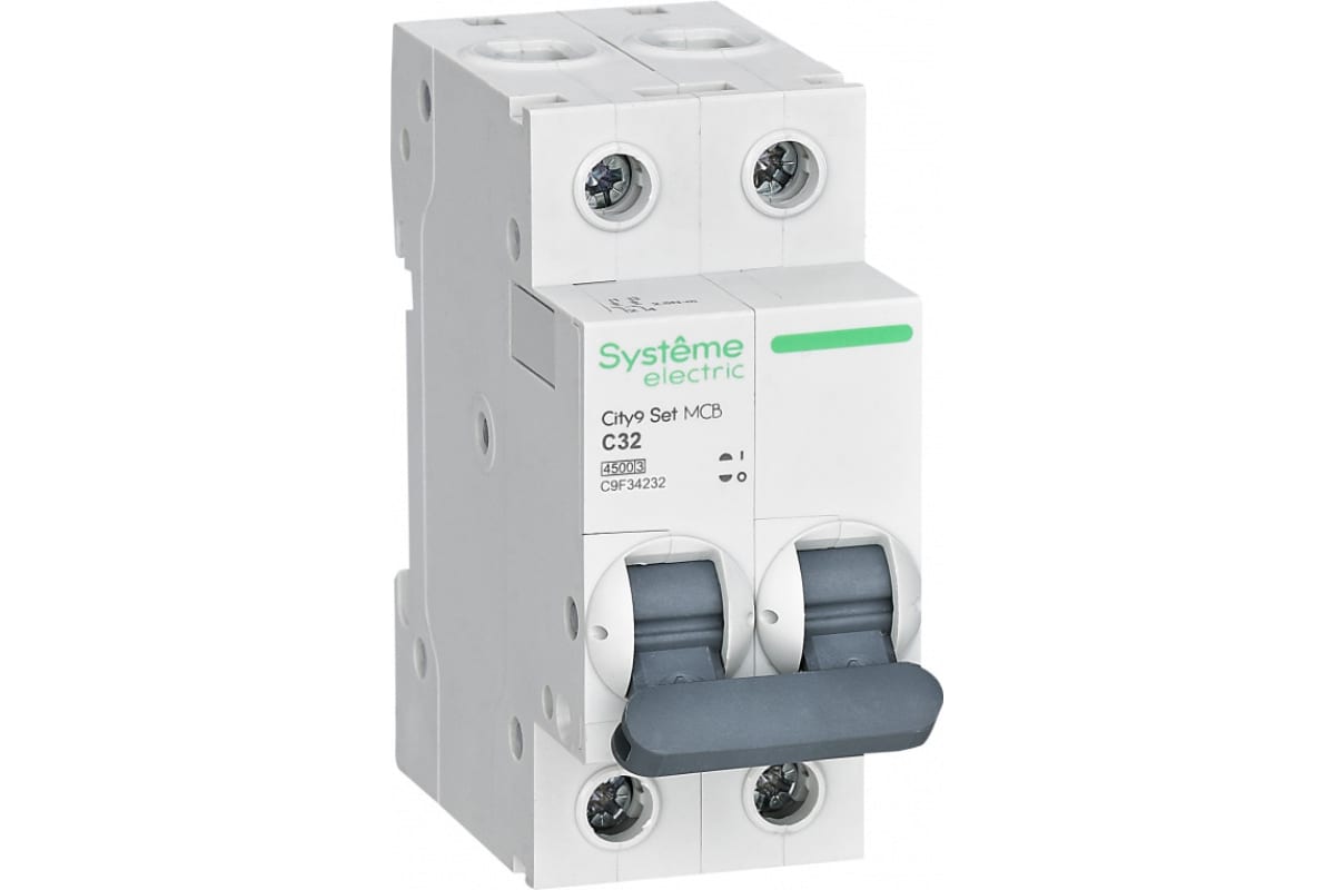 Выключатель автоматический SYSTEME ELECTRIC City9 Set 2п 32А С IP20 4.5кА