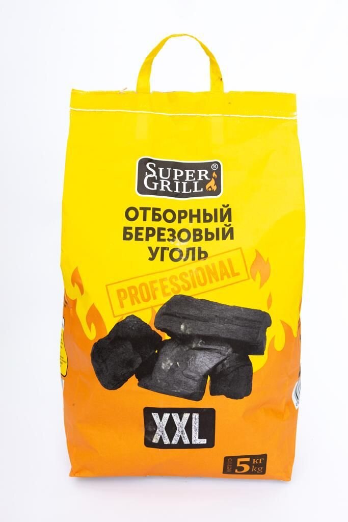 Уголь березовый отборный XXL SuperGrill 5 кг