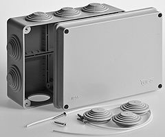 Коробка распредилительная ОП RUVINIL 200х140х75мм серый