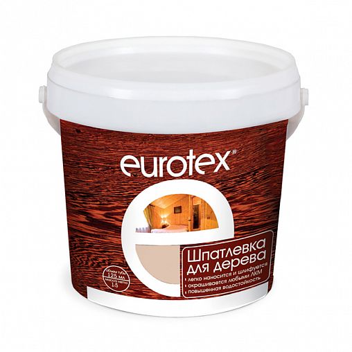 Шпатлевка для дерева "Eurotex" акрил, дуб 1.5 кг