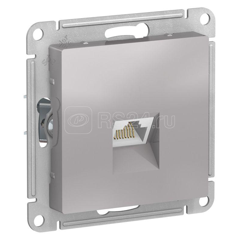 Механизм розетки компьютерной СП SYSTEME ELECTRIC Atlas Design 1-м RJ45 алюминий