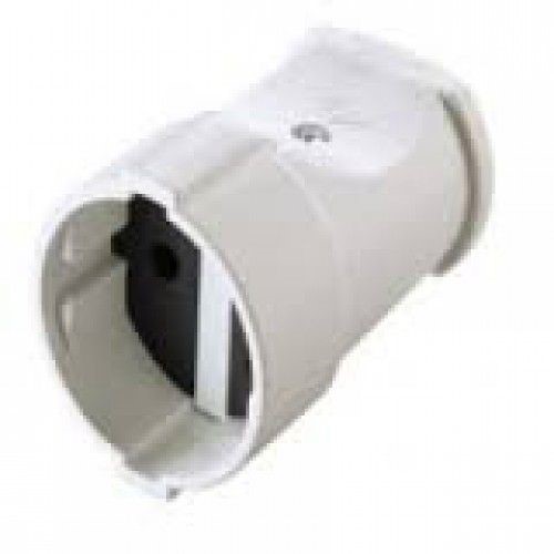 Розетка штепсельная MAKEL 10004 10А IP20 б/з, белая