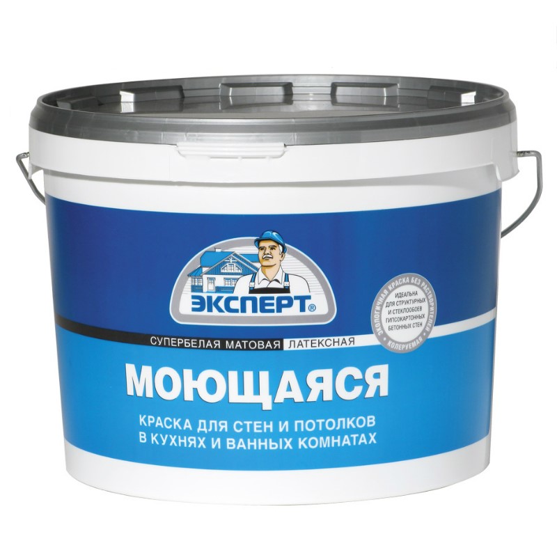 Краска "Эксперт" моющаяся Супербелая 14 кг