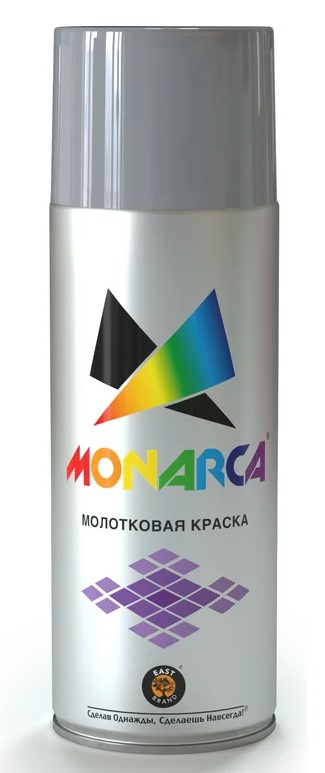 Краска аэрозольная "Monarca" молотковая серебряный