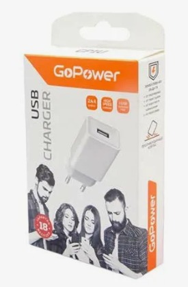 Устройство зарядное GOPOWER GP2U сетевое 2USB 2.4A 12W белый (1/108)