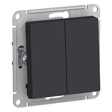 Механизм переключателя проходного СП SYSTEME ELECTRIC Atlas Design 2-кл 10А IP20 карбон