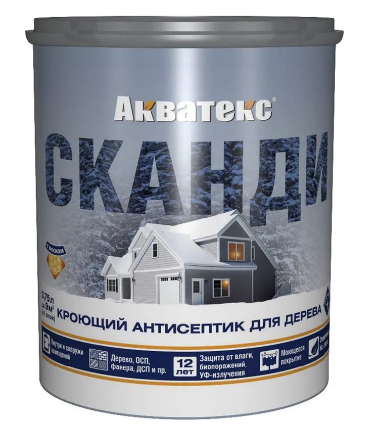 Пропитка "Акватекс" Сканди айсберг База A 0.75 л