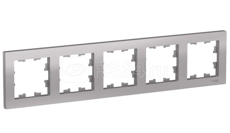 Рамка SYSTEME ELECTRIC Atlas Design 5-м алюминий
