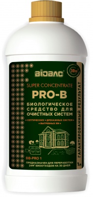 Средство "BIO BAC" для септиков и выгребных ям 1л. BB-PRO 30